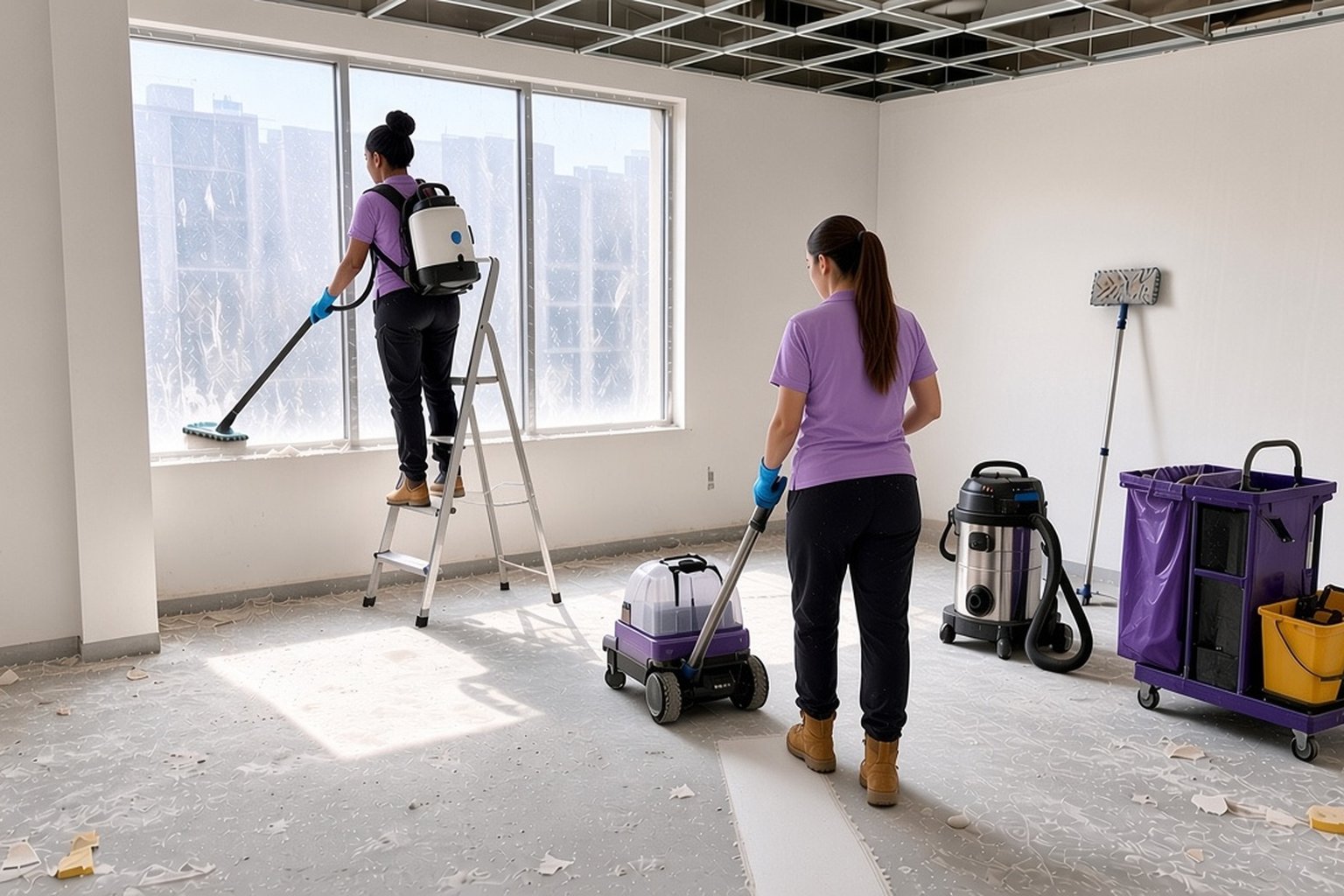 Post-construction cleaning crew